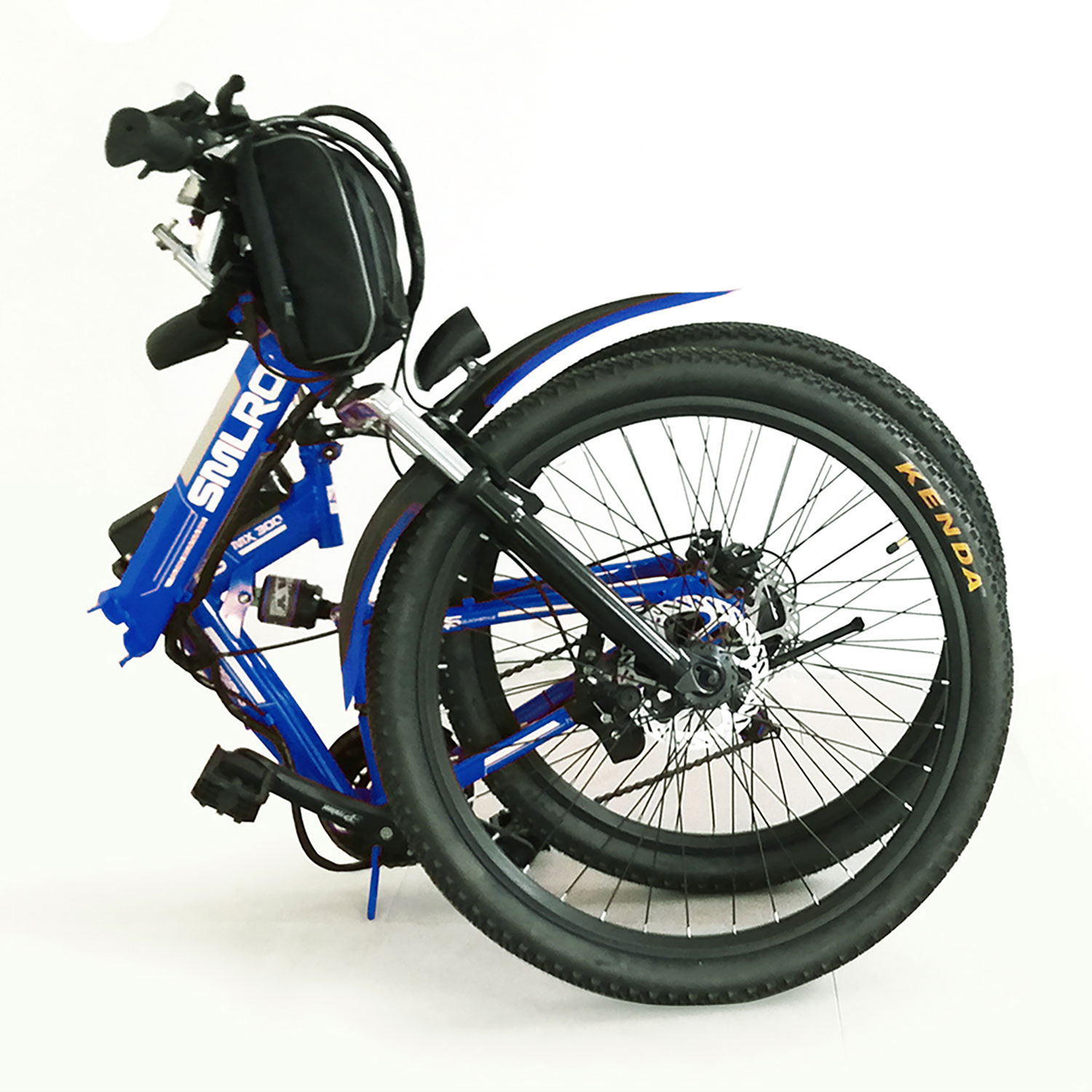 Bicicleta Eléctrica Plegable - Modelo YK-EB009 - Color Azul - SMRLO