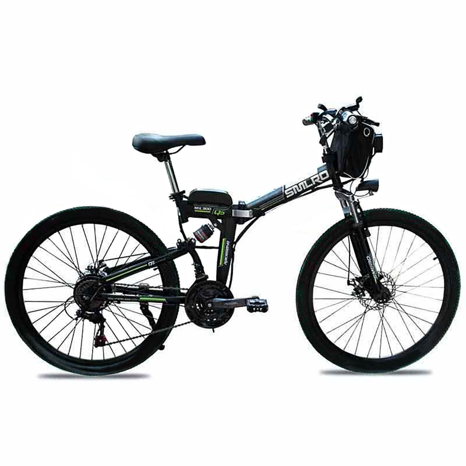 Bicicleta Eléctrica Plegable - Modelo YK-EB009 - Color Negro - SMRLO