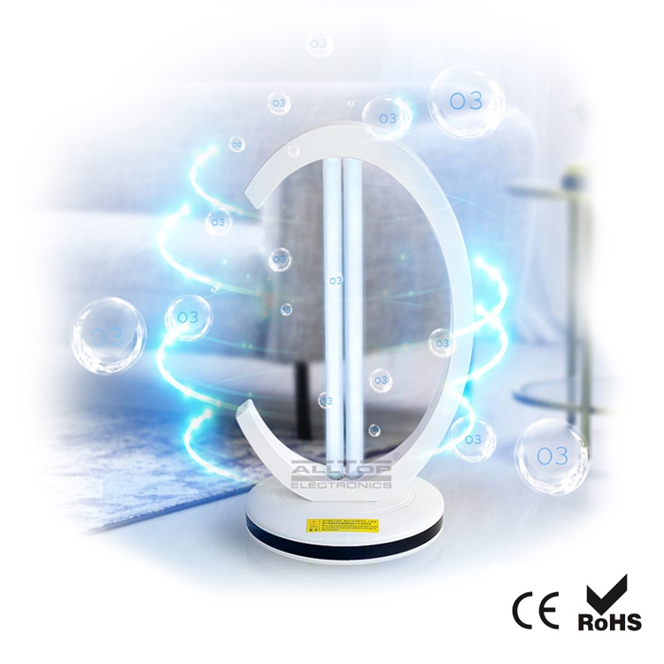 Lámpara de esterilización por luz ultravioleta UVC + ozono modelo de mesa 32W color blanco